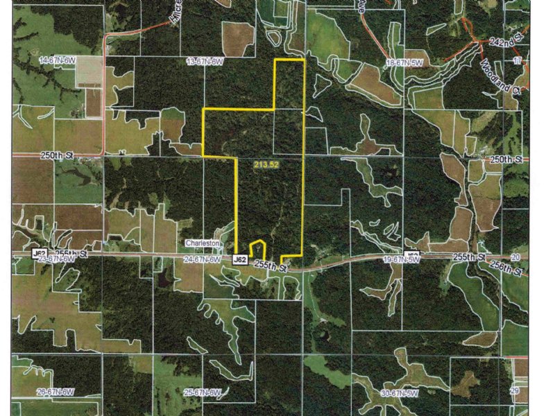 214 Acres M/l - Timber : Donnellson : Lee County : Iowa