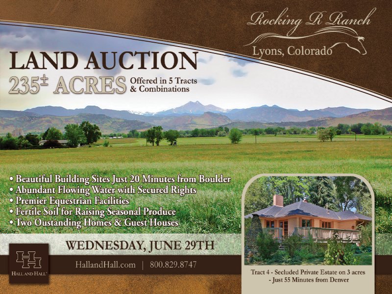 Rocking R Ranch Auction : Longmont : Boulder County : Colorado