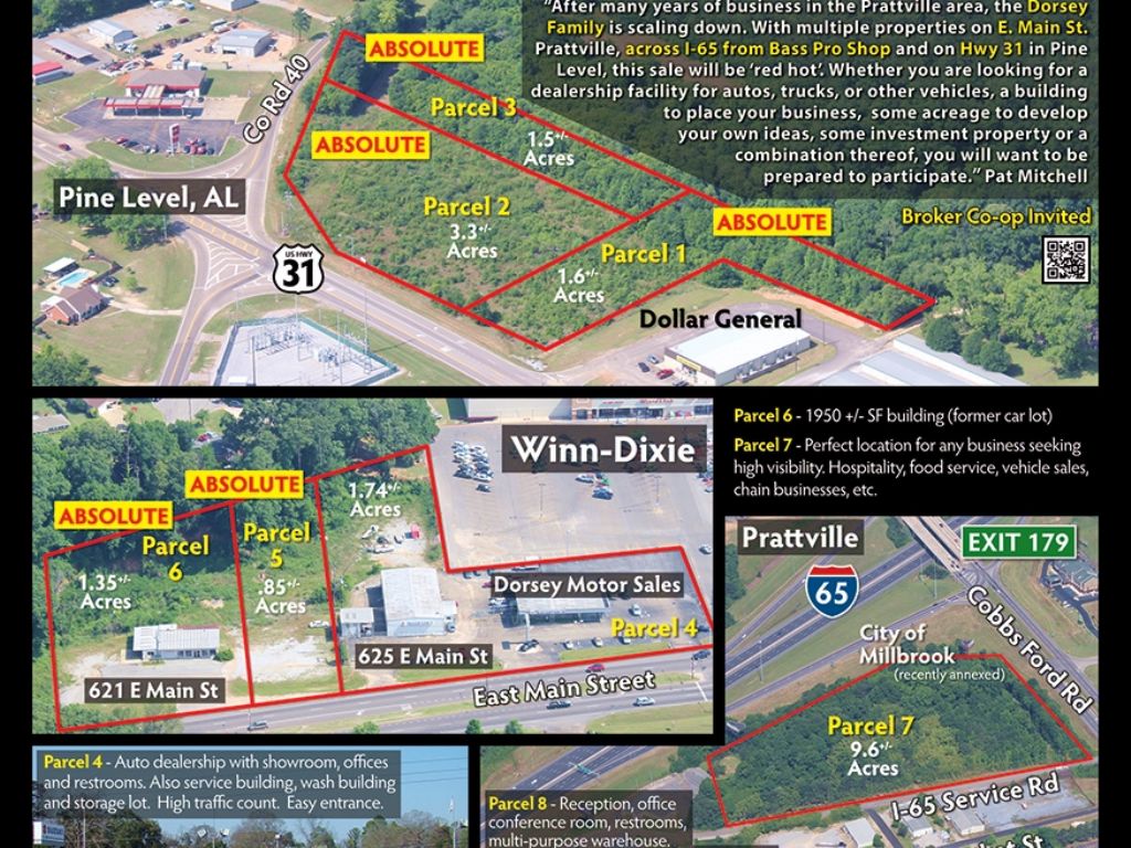 Commercial Bldgs & Acreage Auction : Prattville : Autauga County : Alabama
