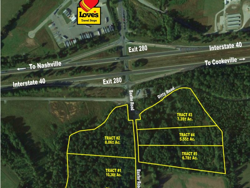38± Comm Acres At I-40 Exit 280 : Baxter : Putnam County : Tennessee