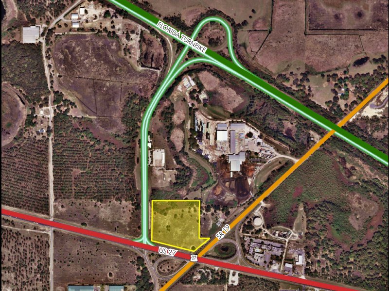 13 Ac Hwy 27 & Florida Turnpike : Groveland : Lake County : Florida