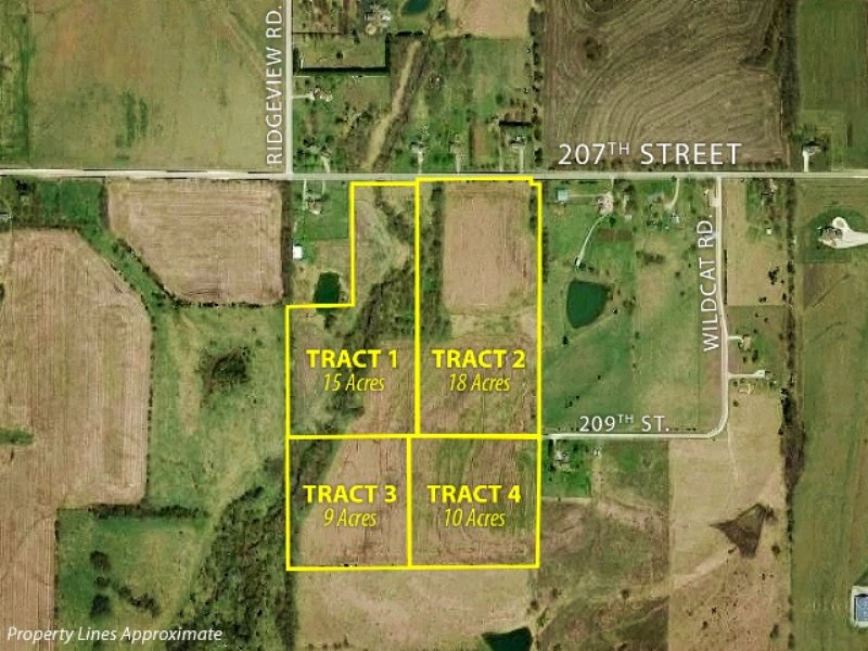 52 Acres M/l Offered in 4 Tracts. : Spring Hill : Johnson County : Kansas