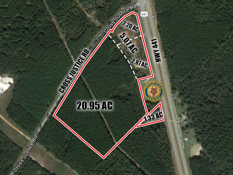 Hwy 441 & Cross Justice Rd : Irwinton : Wilkinson County : Georgia