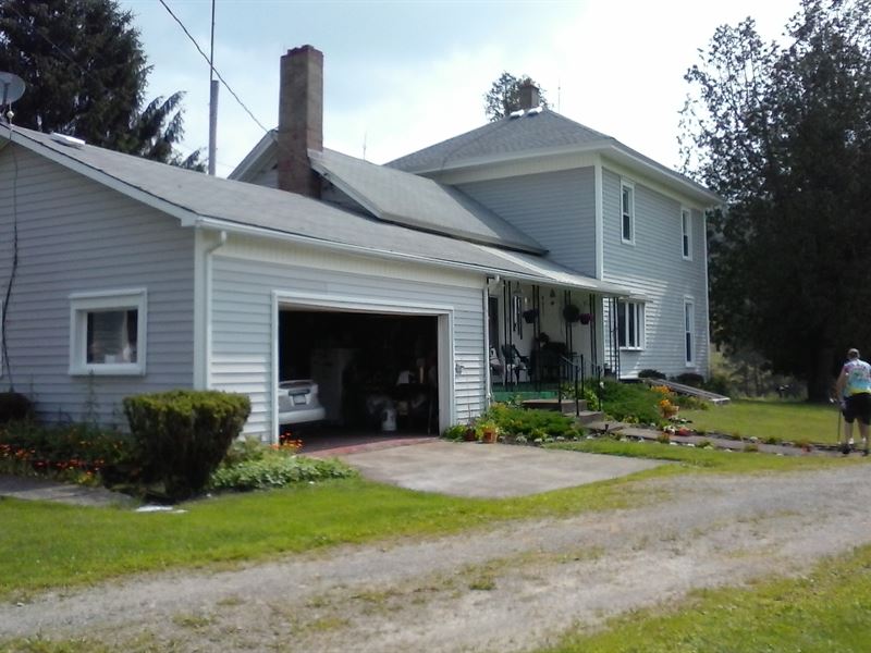 Farm for Sale, 116 Acres, 4 Barns : Hinsdale : Cattaraugus County : New York