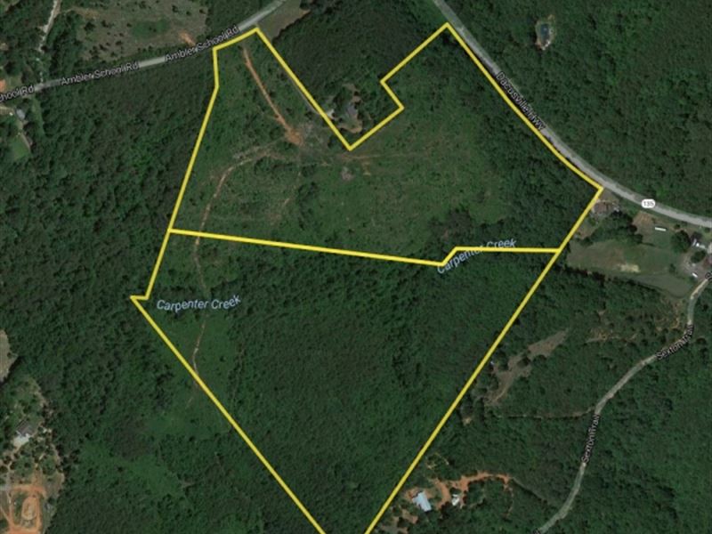 Reduced, 59 Acres Rolling Topog : Marietta : Greenville County : South Carolina