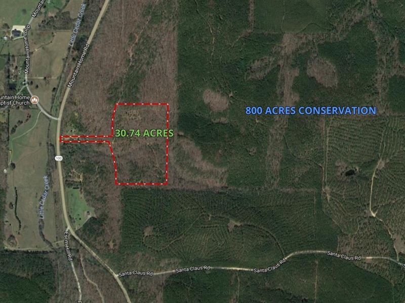 30.74 Ac Affordable Wooded Parcels : Cedartown : Polk County : Georgia