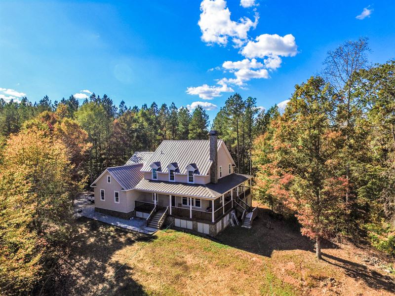 128 Ac. with 3,600 Square Foot Home : Cowpens : Cherokee County : South Carolina