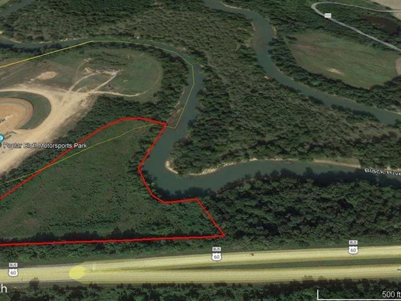 11.5 Acres with River Frontage : Poplar Bluff : Butler County : Missouri
