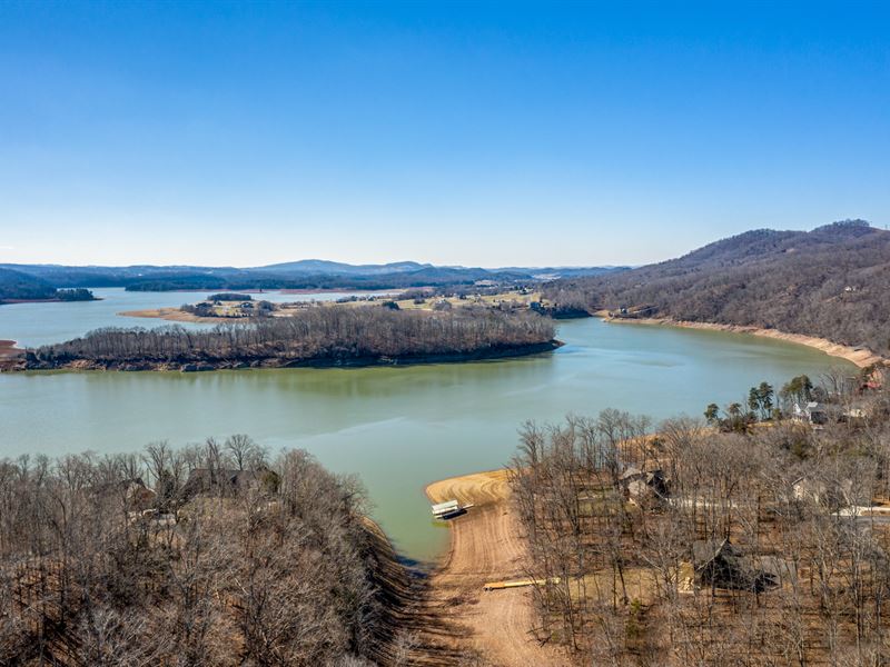 Mostly Level Cherokee Lakefront Lot : Mooresburg : Hawkins County : Tennessee