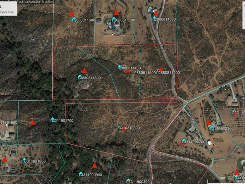 Beautiful 5.13 Acre Ramona View Lot : Ramona : San Diego County : California