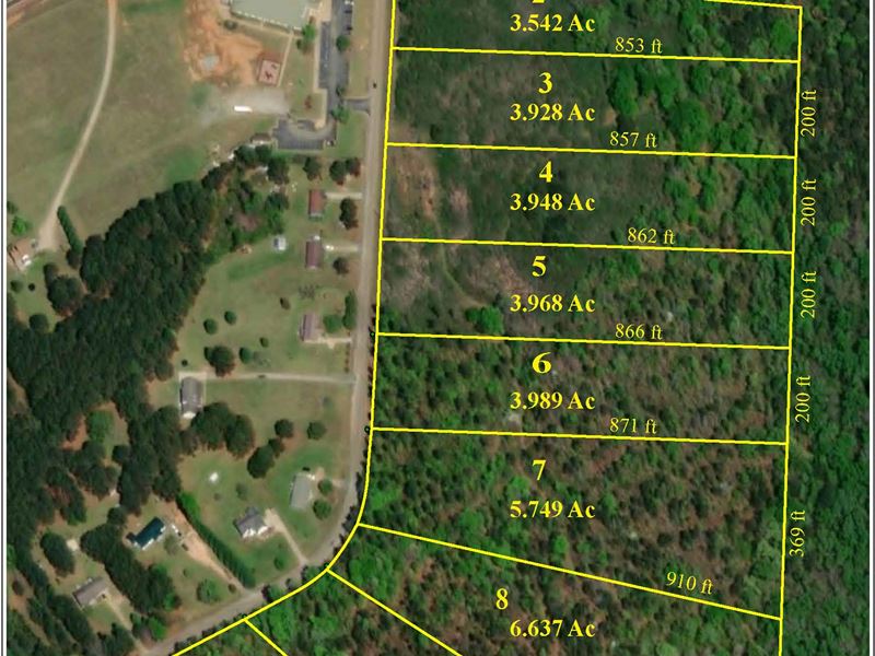 3-6 Acre Building Sites : Jackson : Butts County : Georgia