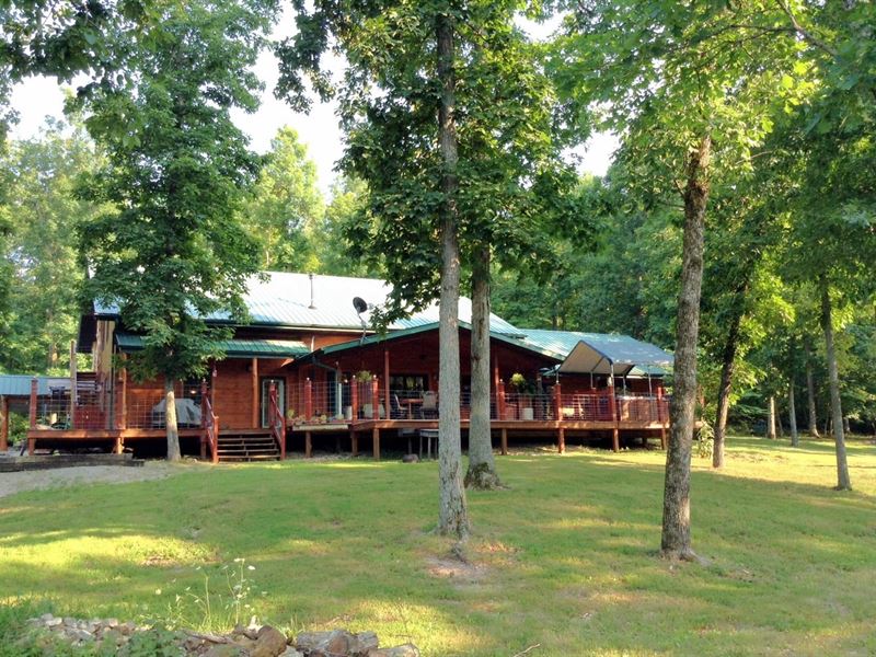 Lodge Style Home 130 Acres Ozarks : Ravenden : Sharp County : Arkansas