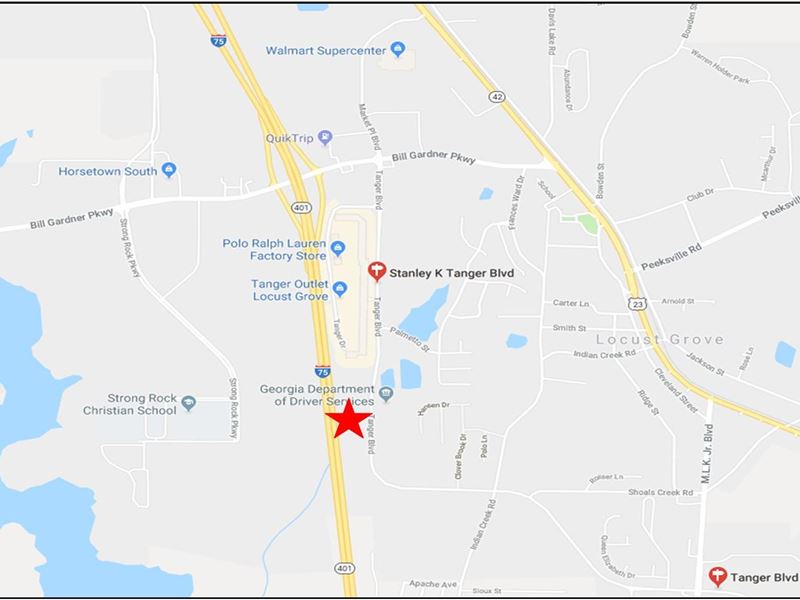 Commercial Development Site : Locust Grove : Henry County : Georgia