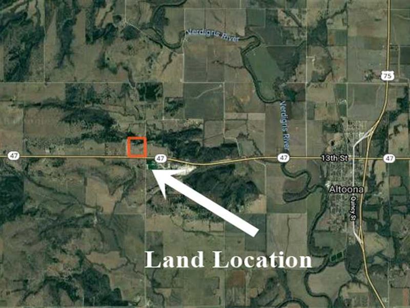 32 Acre Building Site with Hunting : Altoona : Wilson County : Kansas