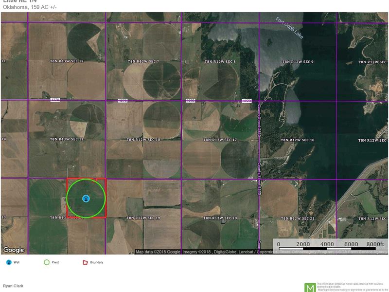 Irrigated Land Caddo County Land for Sale in Fort Cobb, Caddo County