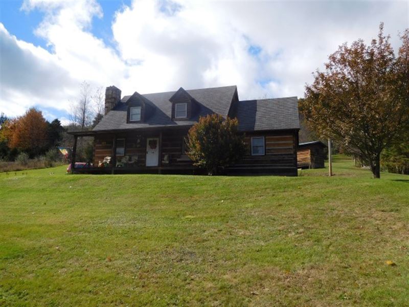 Log Home For Sale in Franklin, WV Land for Sale in Franklin