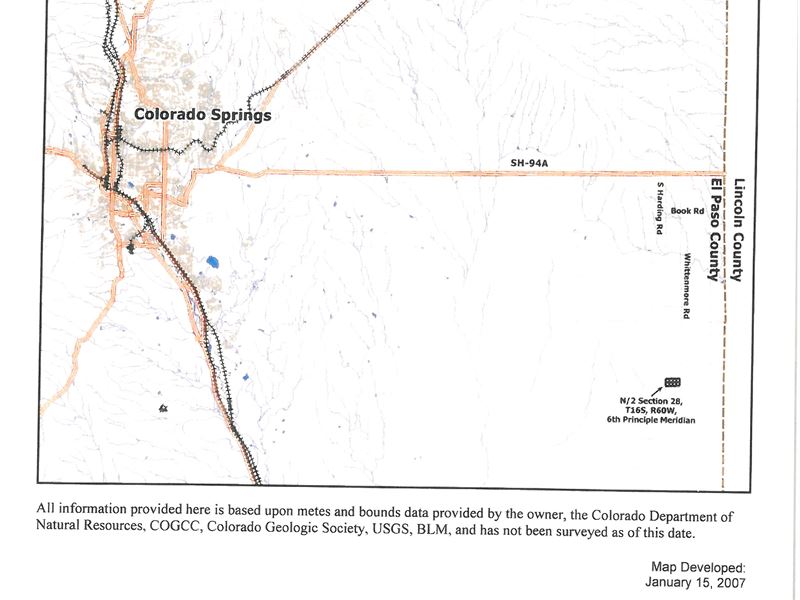 36.94 Acres El Paso County, CO : Colorado Springs : El Paso County : Colorado
