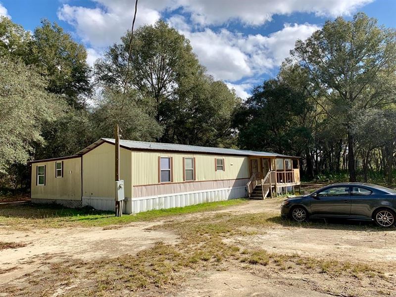 4Br/3Ba Mobile Home 12+ Acres, Old : Old Town : Dixie County : Florida