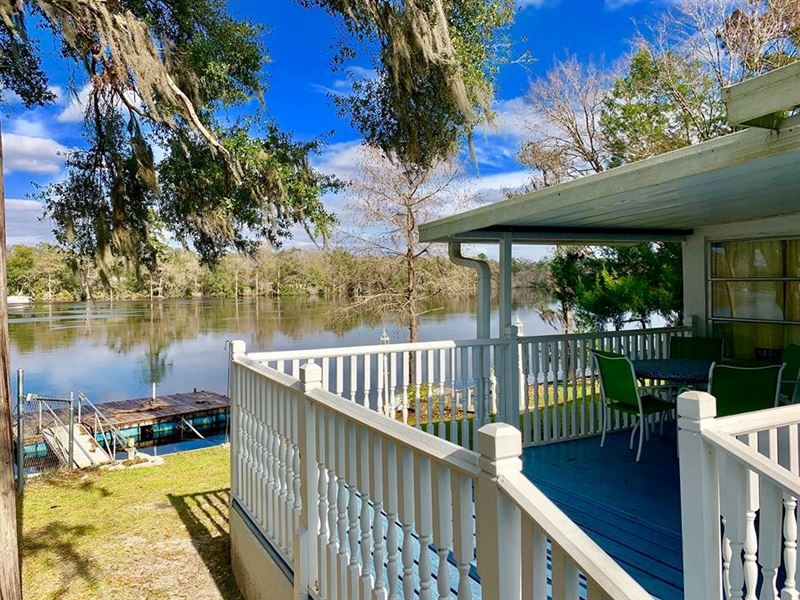 Suwannee River Waterfront Home, Old Land for Sale in Old Town, Dixie