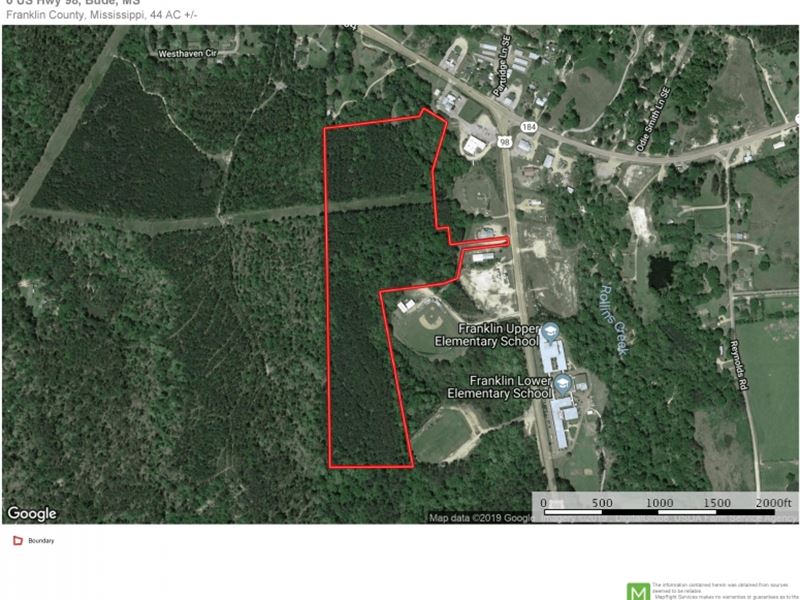 44 Acres South MS Land for Sale Bud : Bude : Franklin County : Mississippi