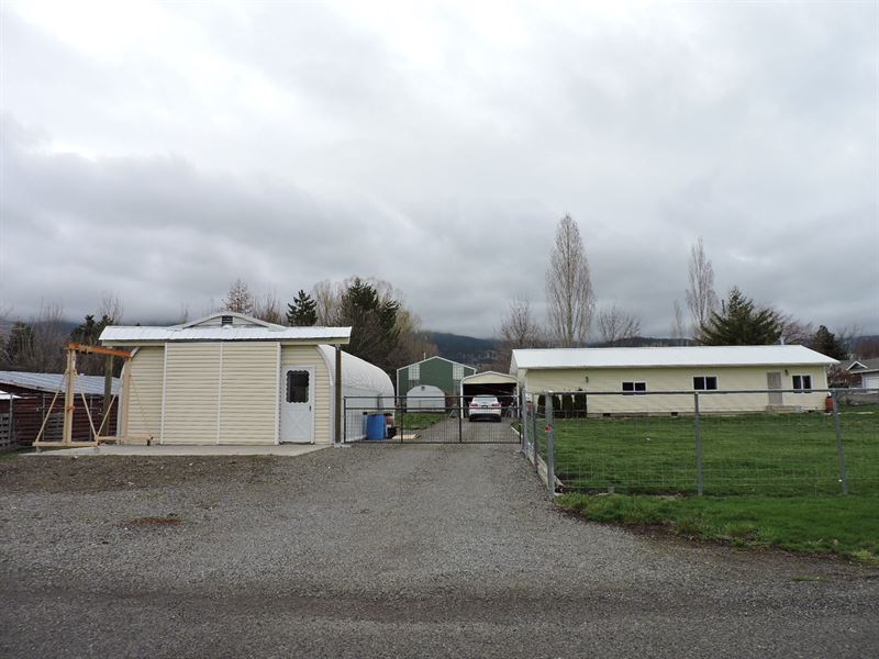 Oregon Home With Shop One Half Acre Land for Sale in Cove, Union