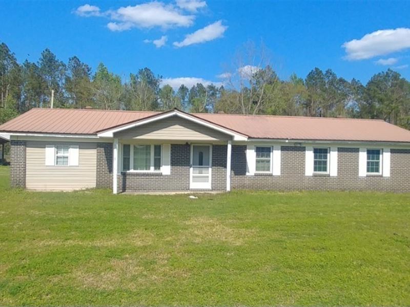 Brick Home Hosford Two Stocked Fish Land for Sale in Hosford, Liberty