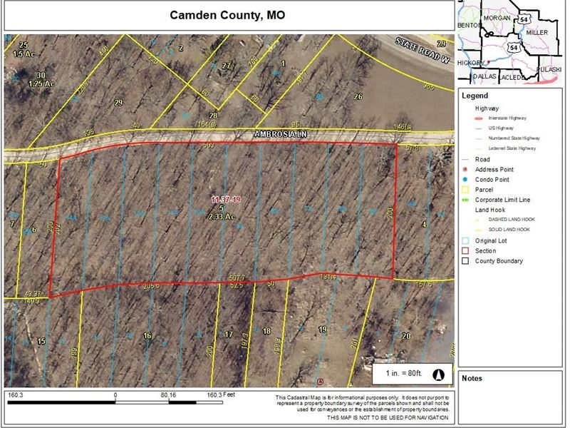 10 Lots 2+ Acres Macks Creek Land for Sale in Macks Creek, Camden