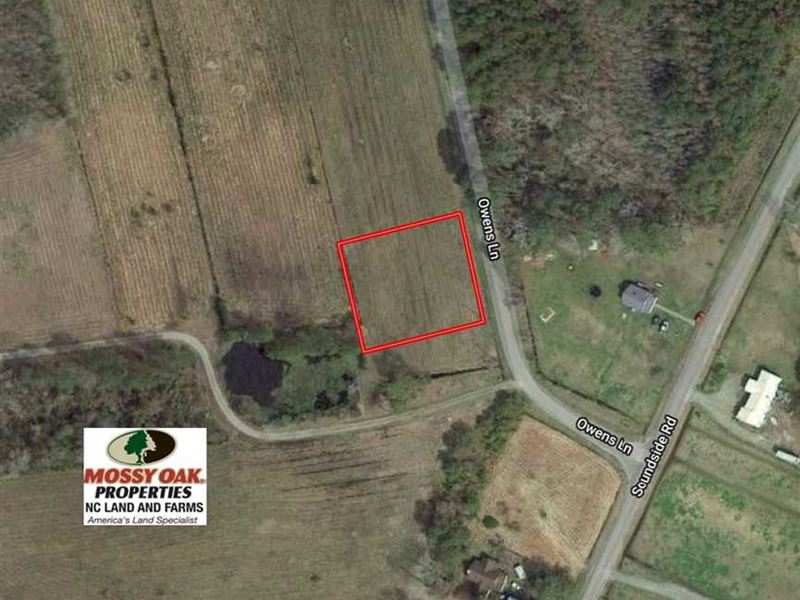 Reduced, .58 Acre Water View Lot : Columbia : Tyrrell County : North Carolina