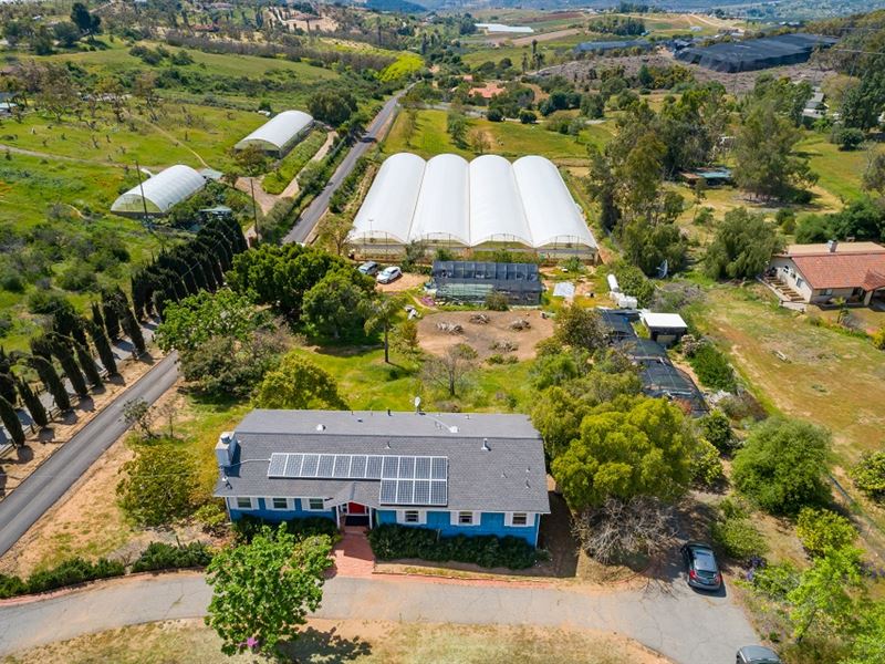 Sustainable Farming Property : Escondido : San Diego County : California