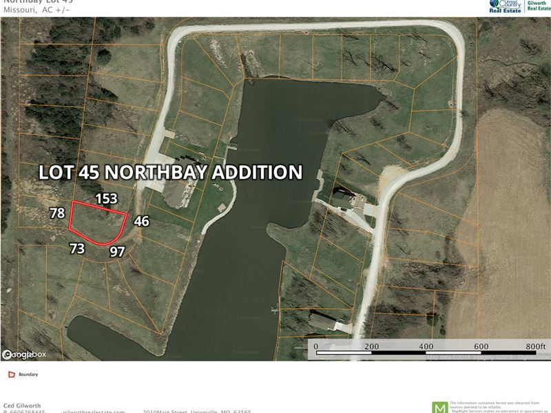 Lake Thunderhead Lot for Sale : Unionville : Putnam County : Missouri