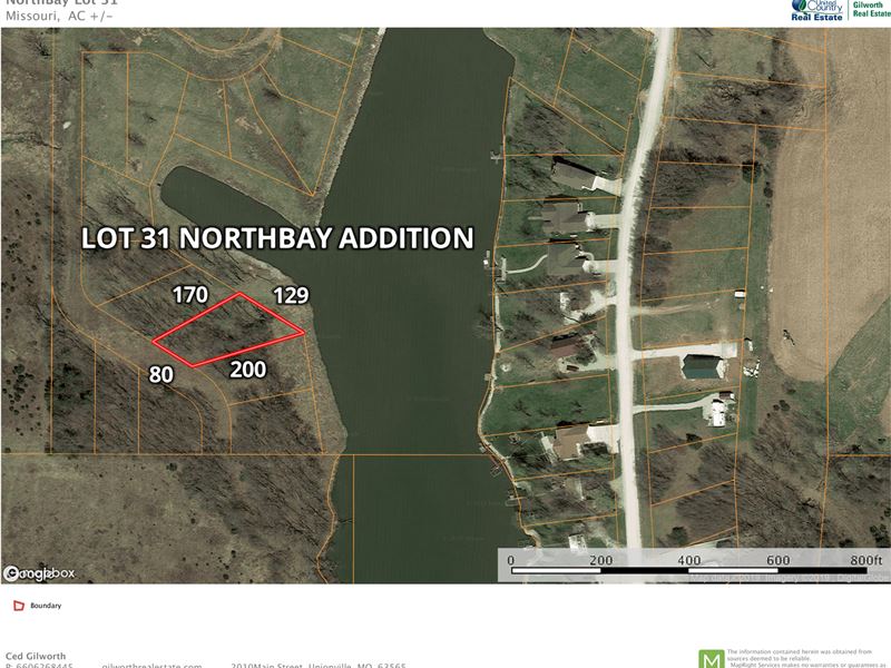 Lake Thunderhead Waterfront Lot : Unionville : Putnam County : Missouri