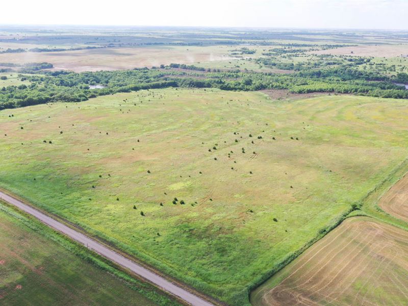 160 Acres Grassland, Hunting & Pond : Billings : Noble County : Oklahoma