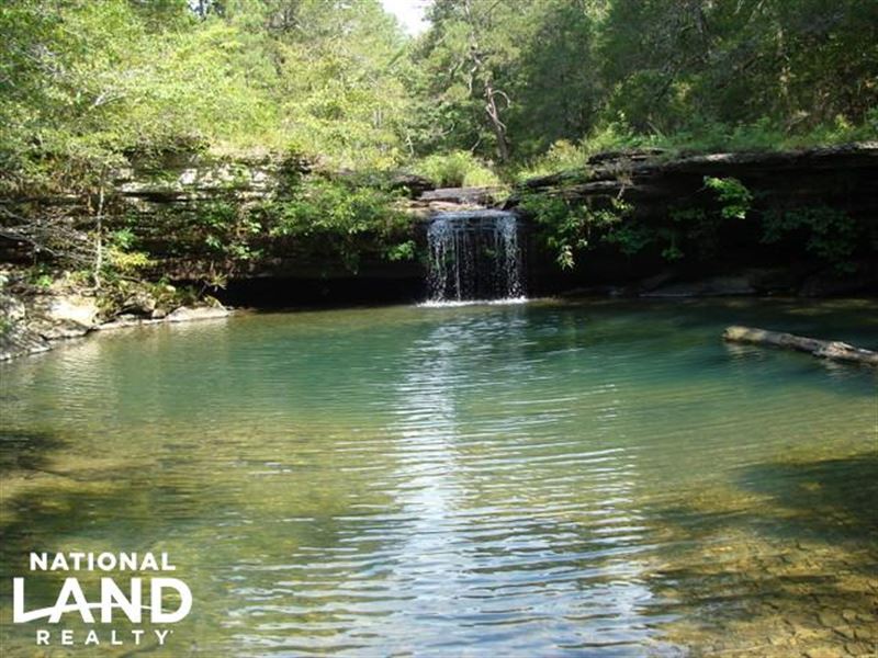 160 Acre Ozark Mountain Waterfall Land for Sale in Leslie, Stone