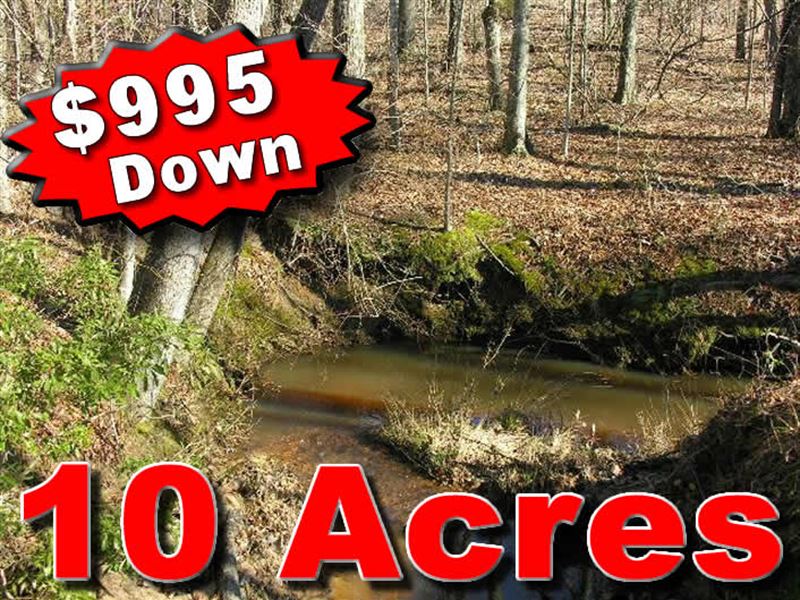 10 Acres Owner Financing : White Plains : Hancock County : Georgia