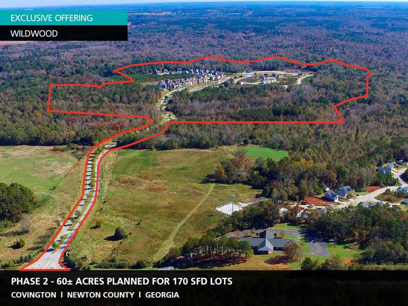 60+ Acres Wildwood Land for Sale in Covington, Newton County,