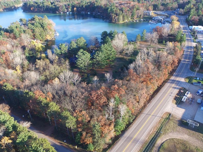 Chain O' Lakes Waterfront Building Land for Sale in Waupaca, Waupaca