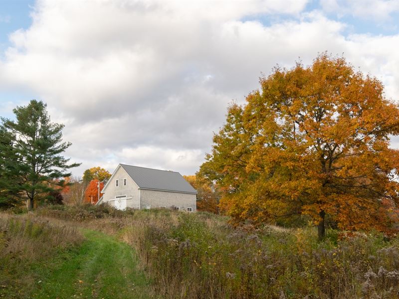 Maine Riverfront Barn Farm Timber : Dover-Foxcroft : Piscataquis County : Maine