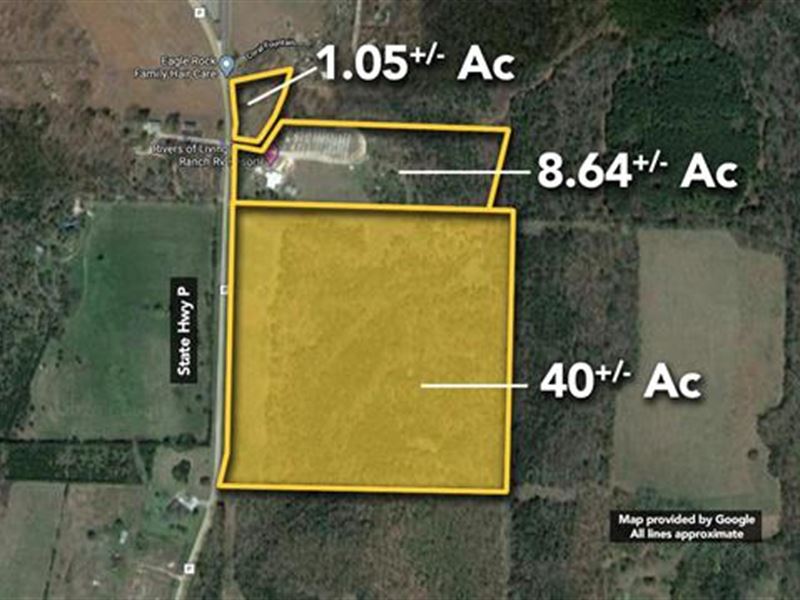 40+ / Acres of Vacant Agricultura : Eagle Rock : Barry County : Missouri