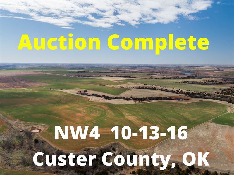 Farm, Ranch & Hunting Land, Custer : Custer City : Custer County : Oklahoma