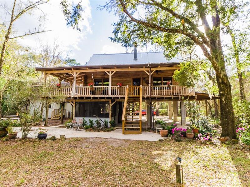 N Florida Log Cabin Suwannee Dixie Land for Sale in Branford, Dixie