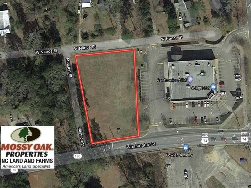 .88 Acre Commercial Lot for Sale : Whiteville : Columbus County : North Carolina