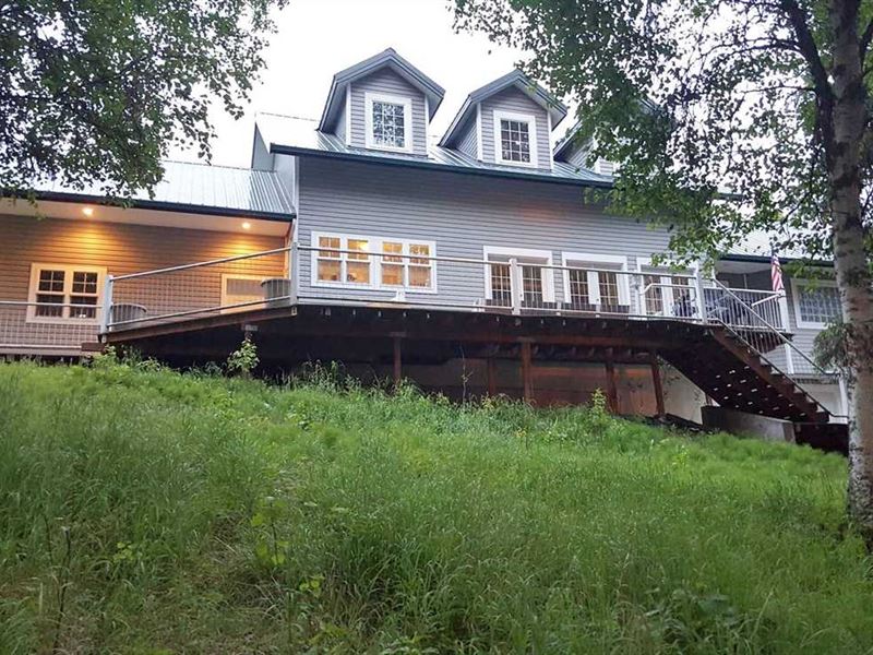 Outstanding Lakefront Home w a Hug Land for Sale in Kasilof, Kenai