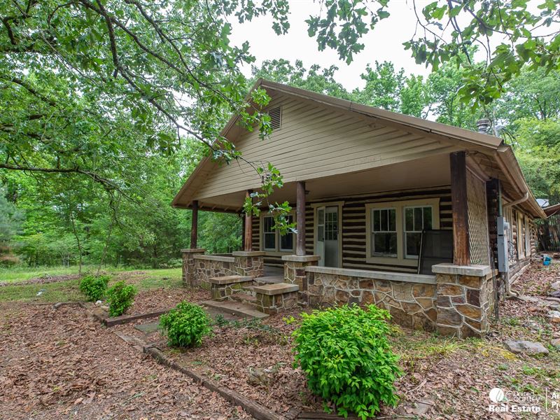 Log Home in Mena Arkansas Land for Sale in Mena, Polk County