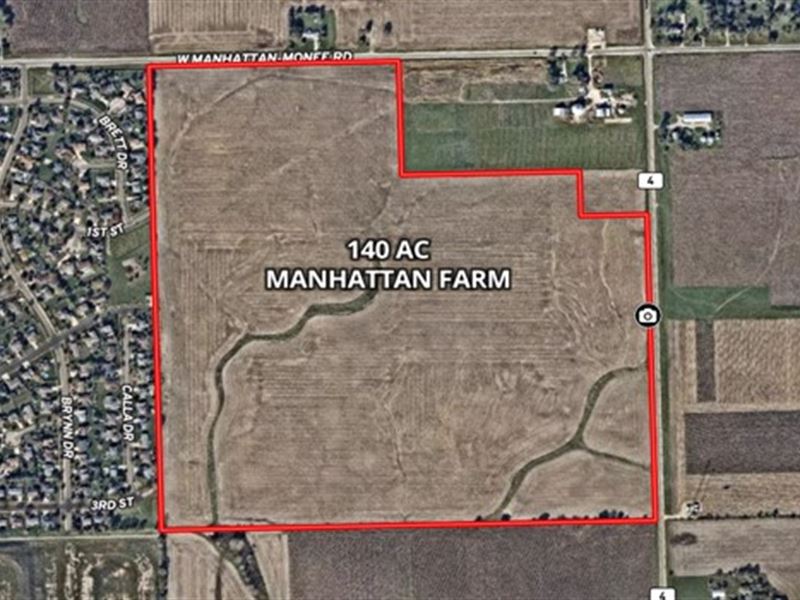 140 Acre Manhattan Farm : Manhattan : Will County : Illinois