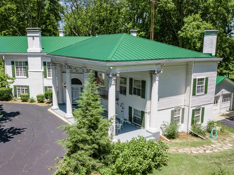 Grand 19th Century Hilltop Mansion : Lincoln : Logan County : Illinois