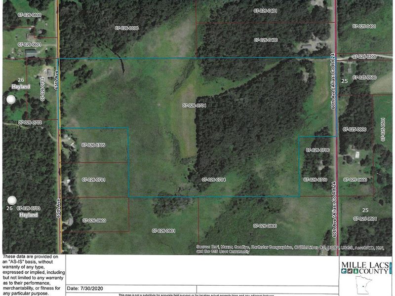 Buildable Land in Mille Lacs CO Land for Sale in Milaca, Mille Lacs
