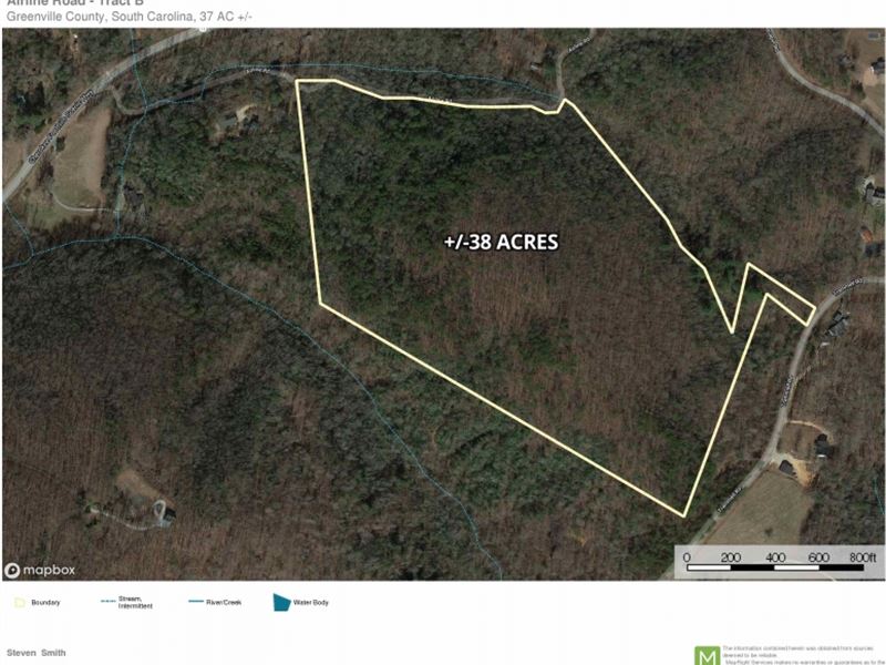 37 Acres Stream and Mtn View : Travelers Rest : Greenville County : South Carolina