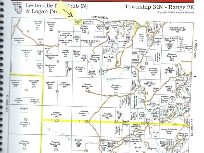 40 Acres Black River South Land for Sale in Lesterville, Reynolds