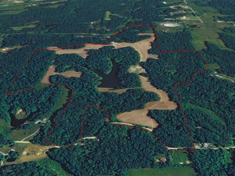 210 Acres, 8 Acre Lake, 2 Ponds : Nineveh : Brown County : Indiana
