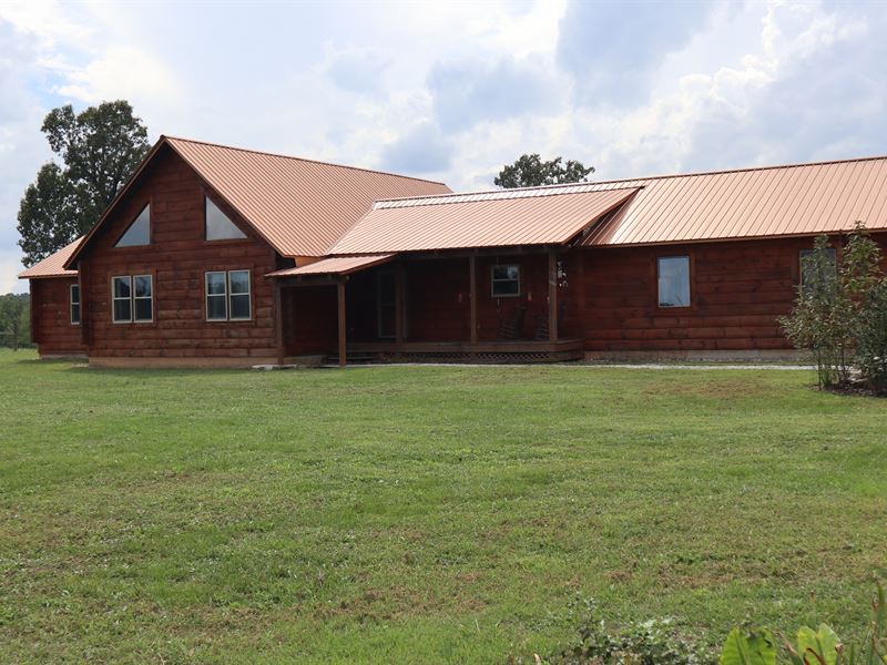 Ozarks Log Home and Farm for Sale Land for Sale in Salem, Fulton